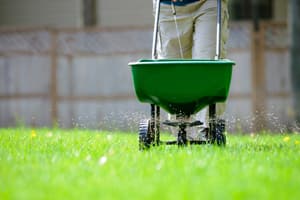Lush Lawn Care Pros fertilization and weed control application in the Treasure Valley