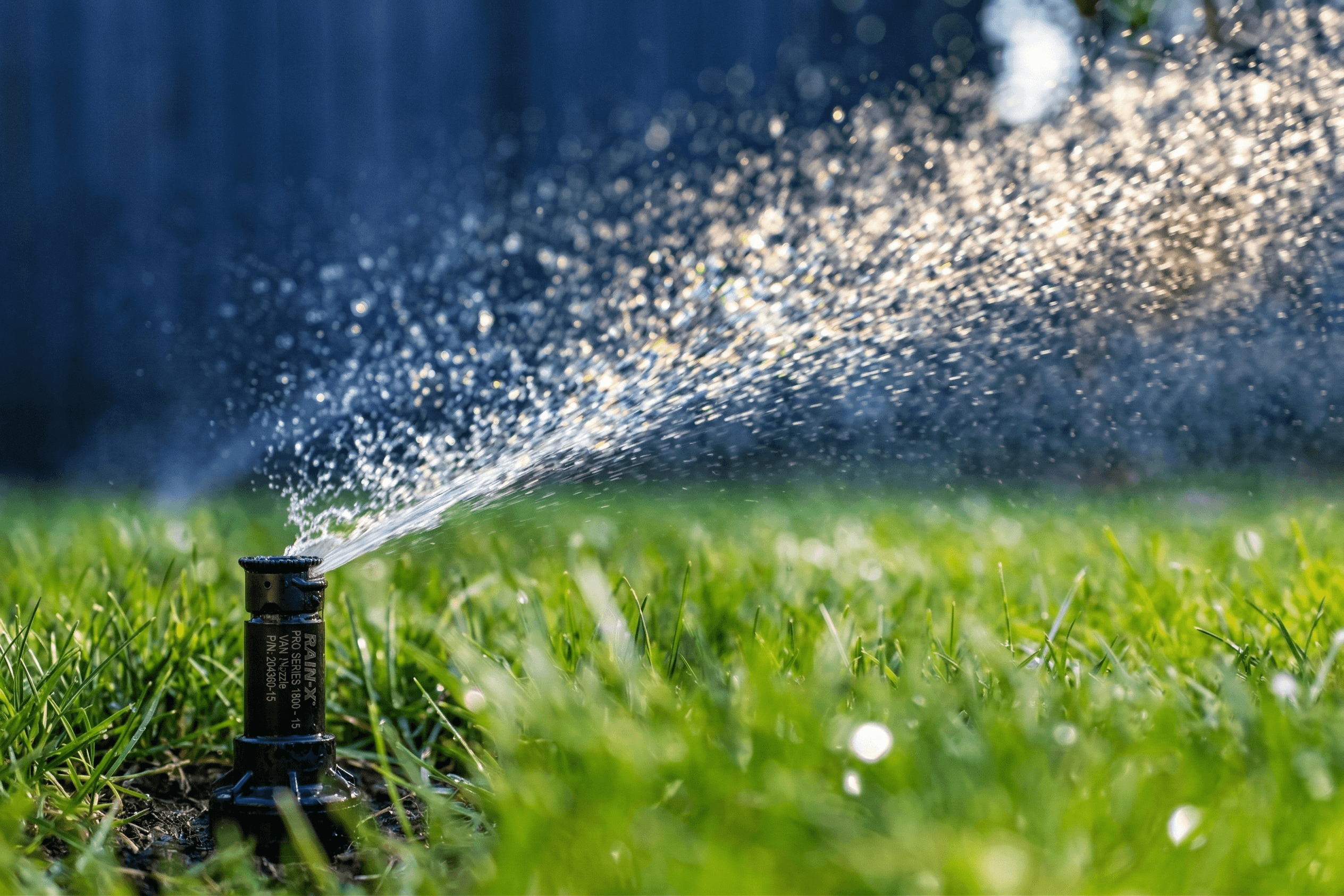 A Boise lawn sprinkler head operating under professional high-volume air pressure
